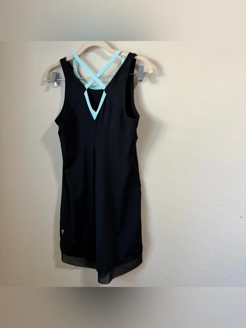 NWT Ivivva By Lululemon Give It Your All Tennis Dress Black Aqua Girls Sz 14